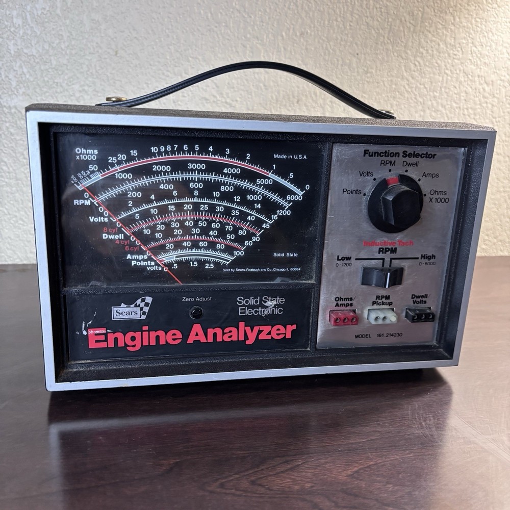 Sears Craftsman Model 161.214230 Solid State Electronic Engine Analyzer *NOTES*