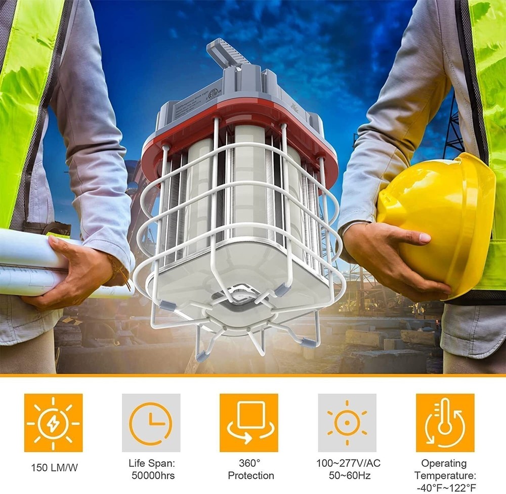 150W LED Construction Temporary Work Job Site Lighting On /off Button 10FT Wire