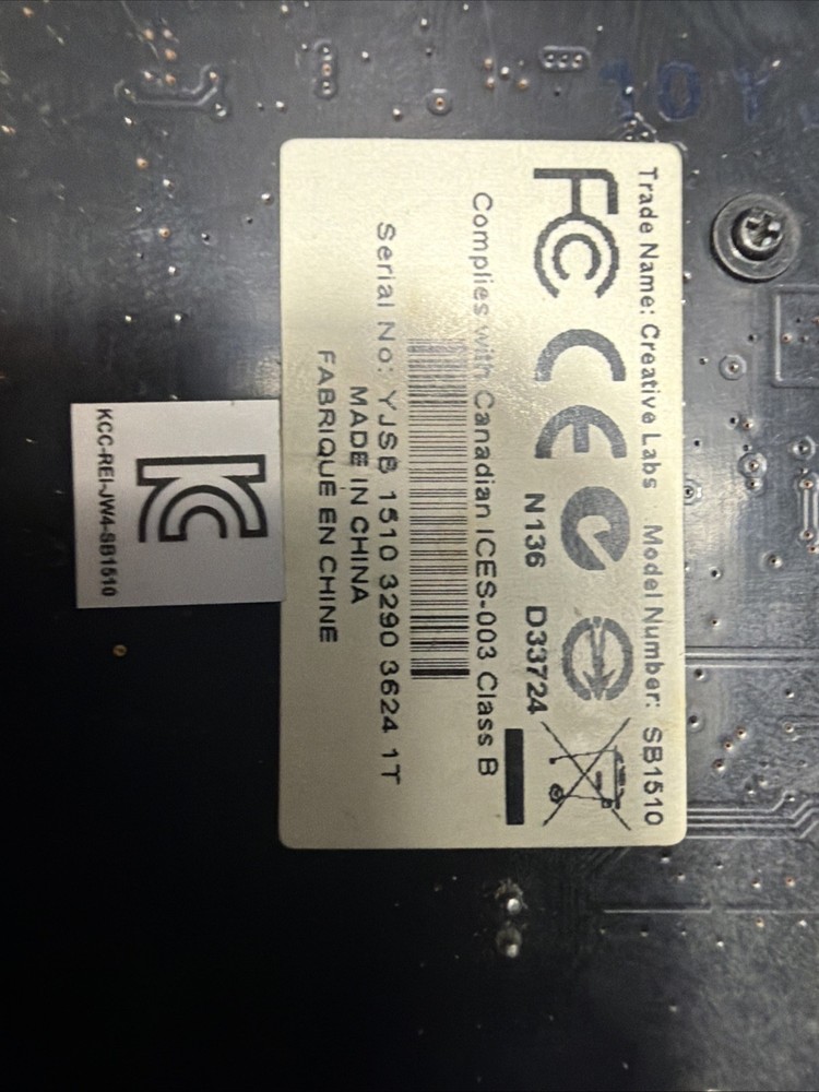 Sound Blaster SB1510 Tested Working