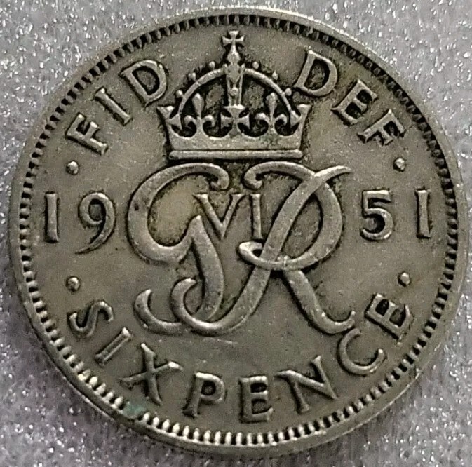 1951 Great Britain 6 Pence *C277
