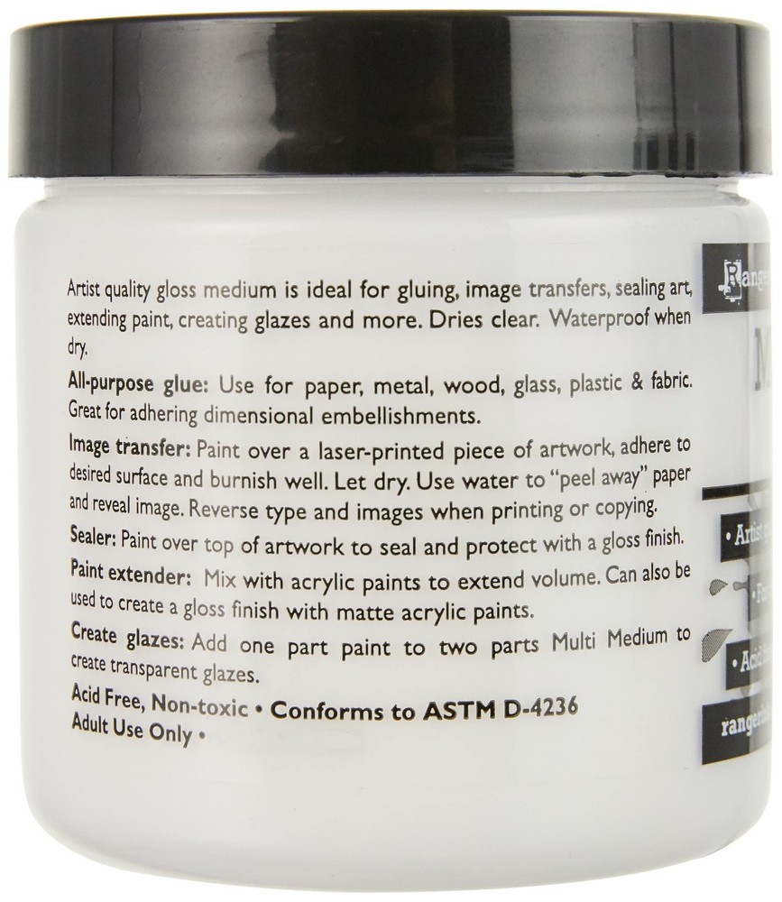 Ranger 360544 Multi Medium 3.8oz, Gloss Medium, Clear