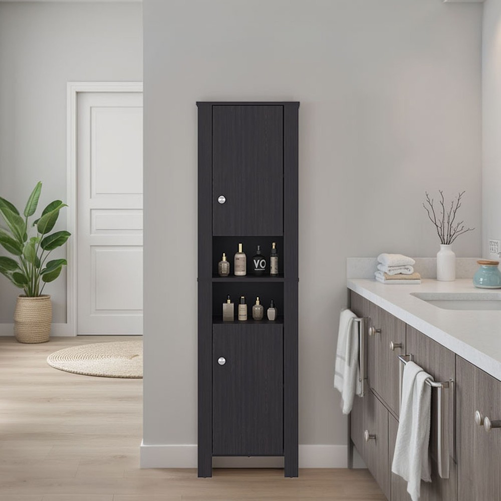 Bathroom Cabinet with Auxiliary Storage Modern Freestanding Organizer