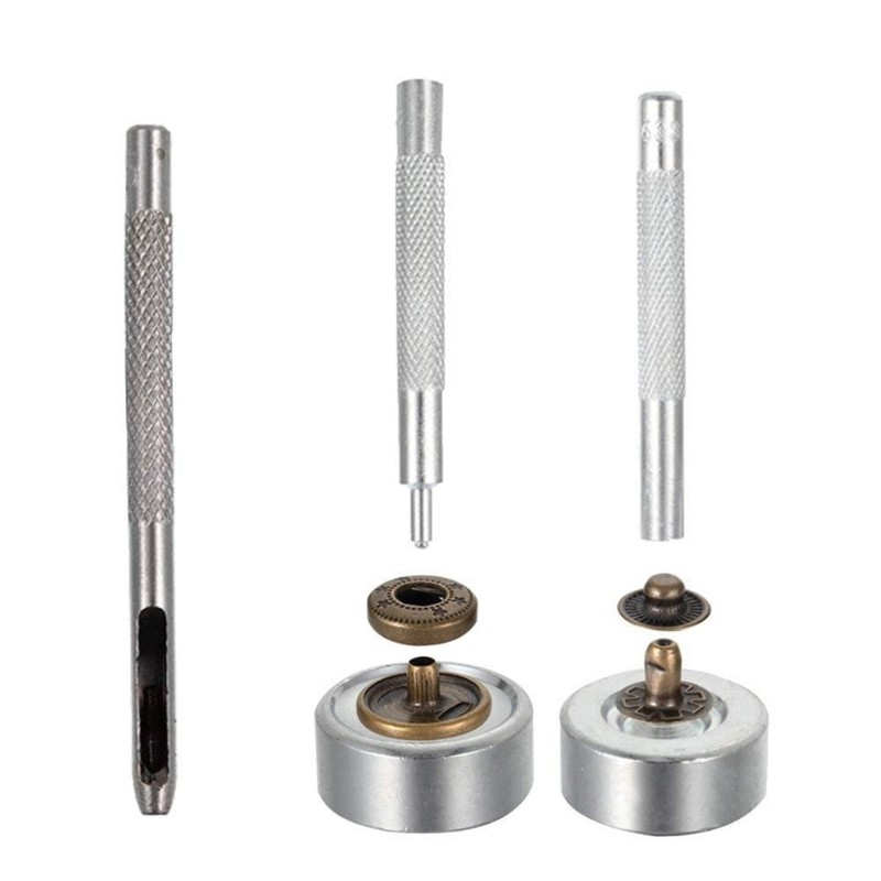 12.5mm Leather Snap Fasteners Press Studs with Install Tools for Leather Craft