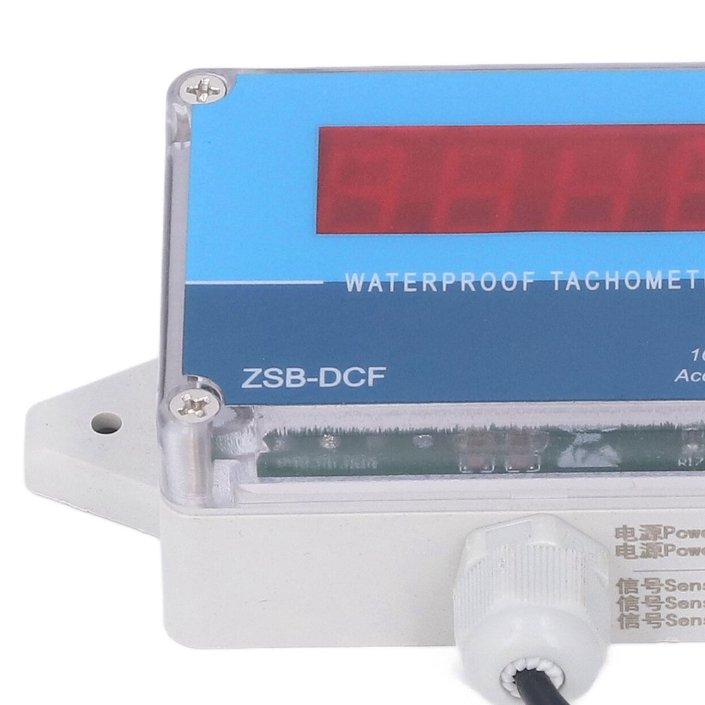 Motor Tachometer Speed Meter Sensor IP68 LED Digital Display DC 8V‑24V✈