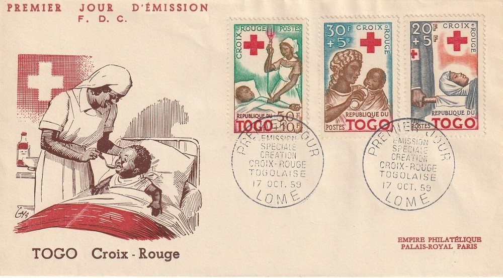TOGO: FDC Red cross Lome 1959.