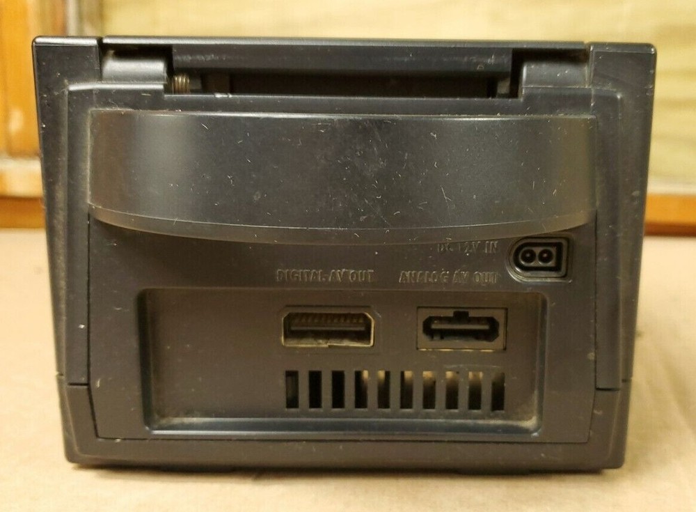 Nintendo GameCube Black Console With Controller & Hookups Tested & Working