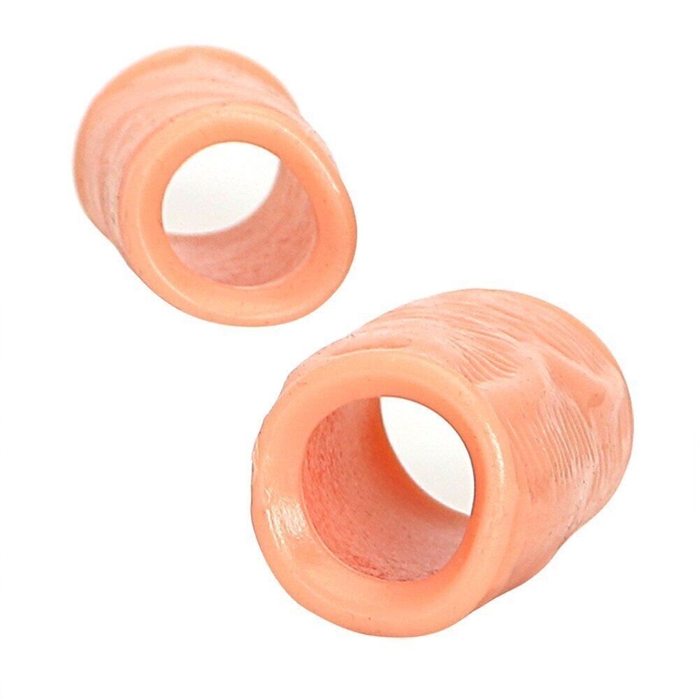 S+L Reusable Delayed Ejaculation Bigger Glans Penis Enlarger Sleeve Extender