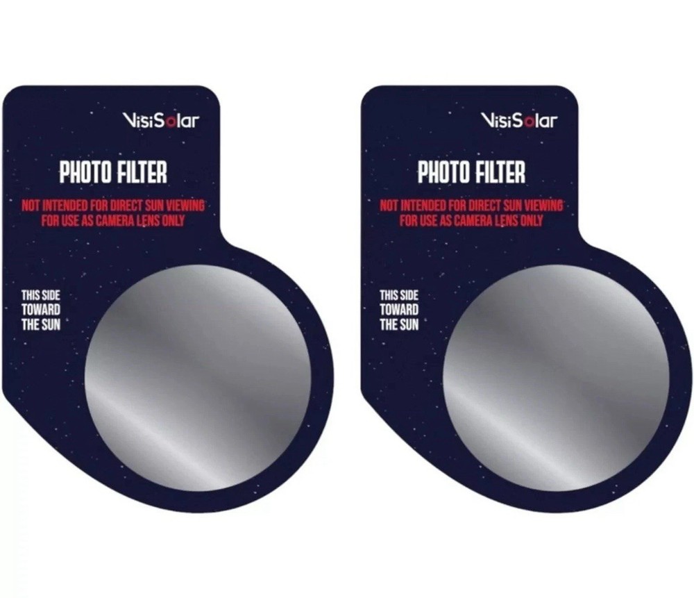 4 PACK VISISOLAR Solar Eclipse Smartphone Photo Filter  Nasa Approved ISO