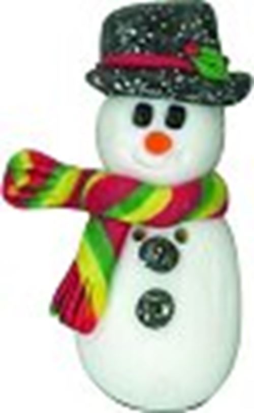 Snowman in Scarf button