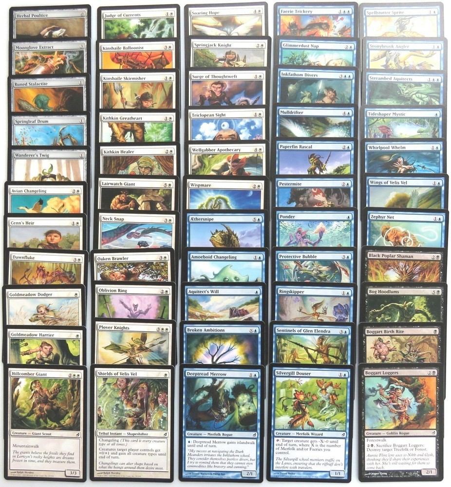 LORWYN ~ Complete 121 Card COMMON SET MtG ponder spellstutter sprite springleaf