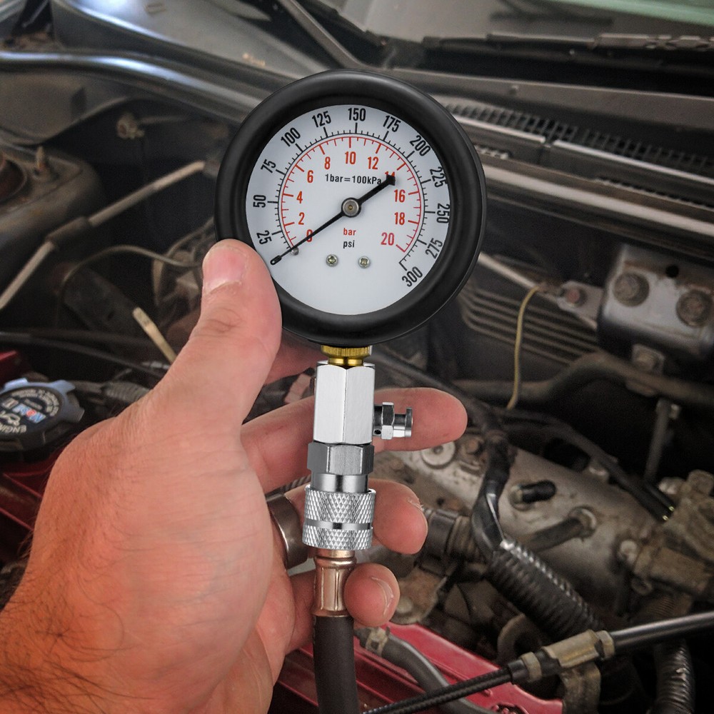 Engine Cylinder Compression Tester Testing Gauge for Motorcycle Car Auto Check