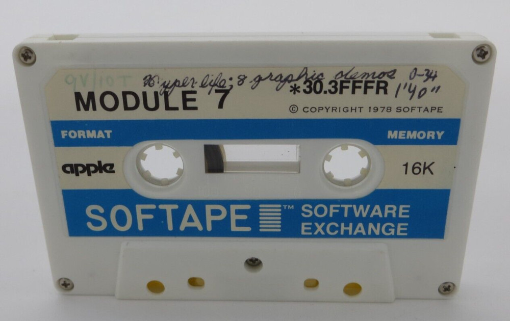1978 APPLE Computer Cassette Module 7 Softape Software Vintage HTF RARE 16K