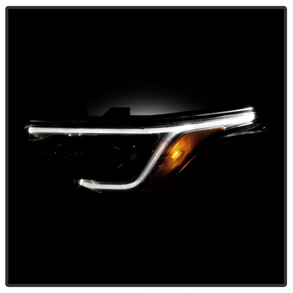 For GMC Acadia 2017-2019 w/ LED DRL Black Halogen Headlight Driver Left Assembly