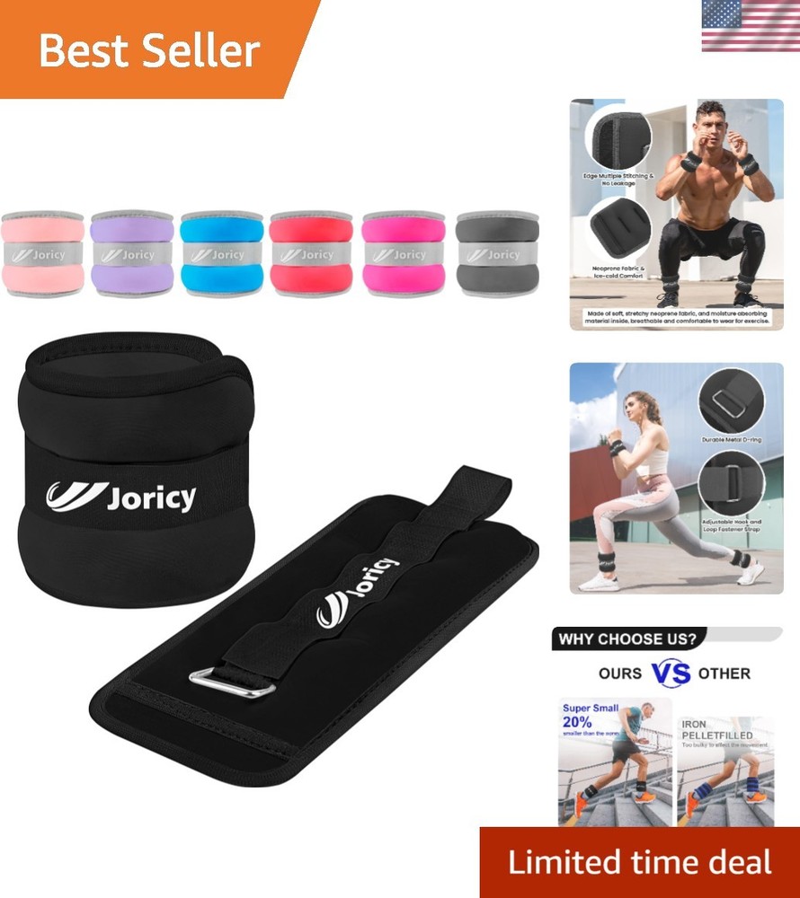 4 lbs Pair of Mercerized Cotton Ankle Weights - Comfortable & Adjustable Straps