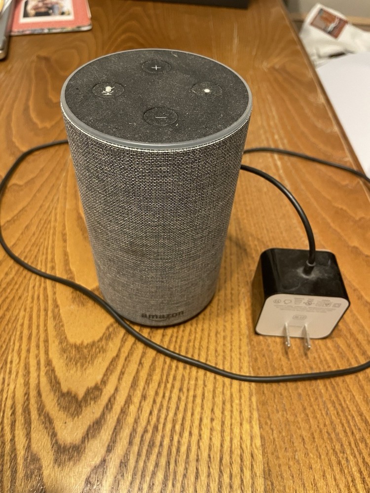 Amazon Echo (2nd Generation) Smart Assistant - Heather Grey Fabric