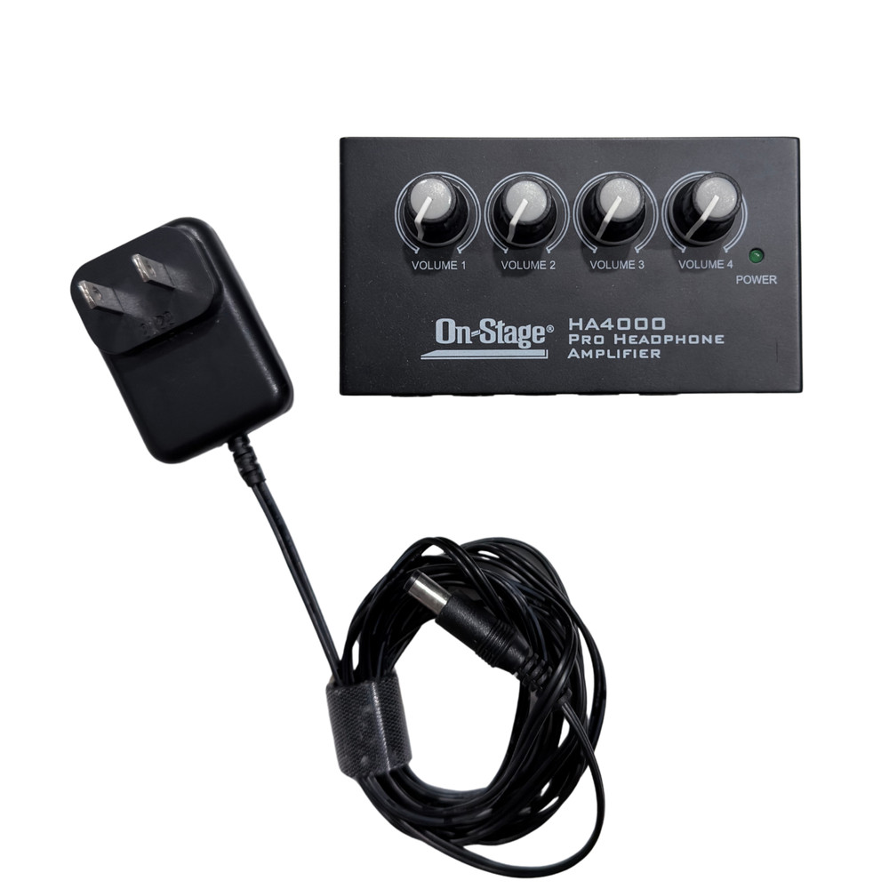 On-Stage HA4000 4-Channel Pro Headphone Amplifier