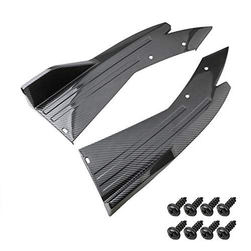 2PCS Universal Rear Bumper Lip Diffuser Splitter Canard Protector Carbon Fiber