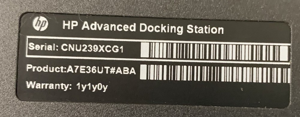 HP Advanced Docking Station *Used* A7E36UT#ABA