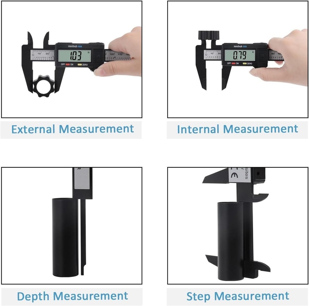 Durable 0-6" Digital Caliper - Accurate Measurement Tool with LCD Display