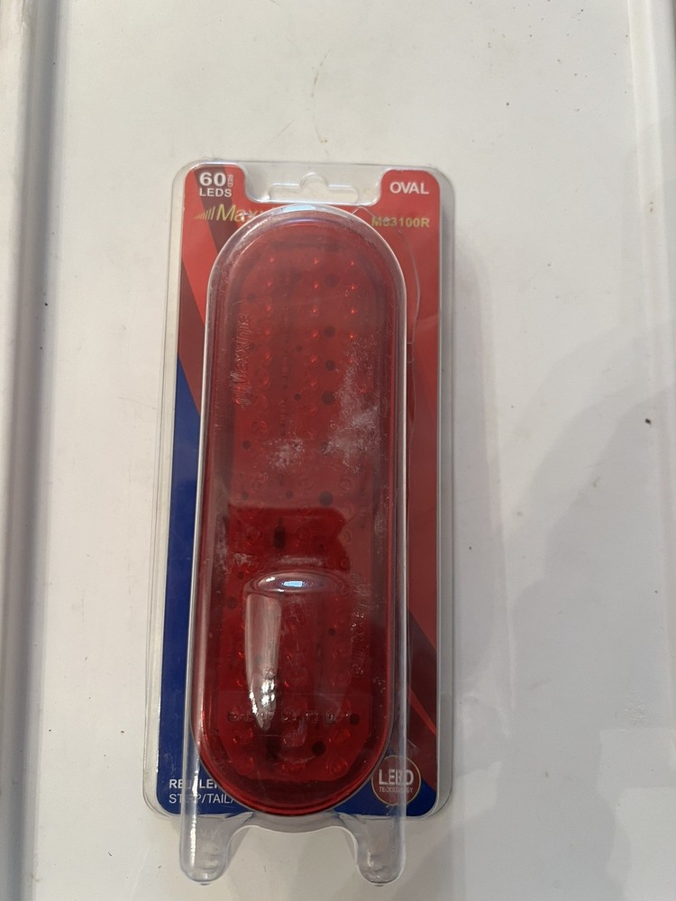 Maxxima M63100r Stop/Tail/Turn Light, Led, Red, Grommet, Oval