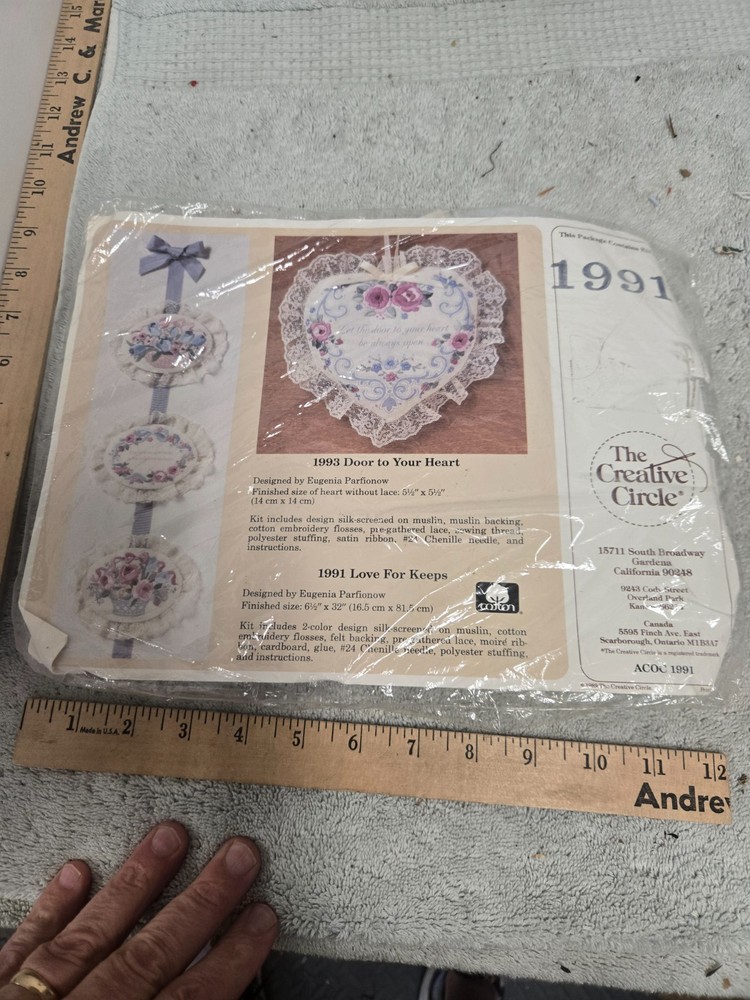 embroidery creative circle, year 1989, Love for keeps #1991