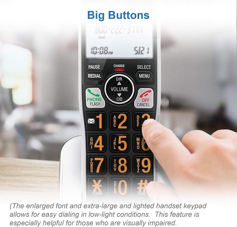 Silver/Black Home Phone Set with Answering System