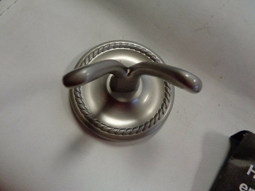 SKI CENTURION SOLID BRASS BRUSHED NICKEL ROBE HOOK PAIR (2) MARINE BOAT