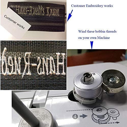 Two Pack Huge 5000 yards Cone Spool Bobbin Thread Black/White Machine Embroidery