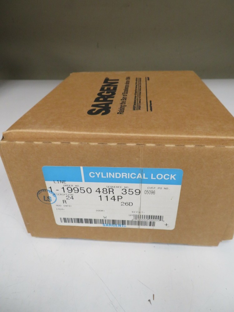 Sargent 114P-US26D Hospital Latches for Push-Pull Doors, 5" Backset - Right