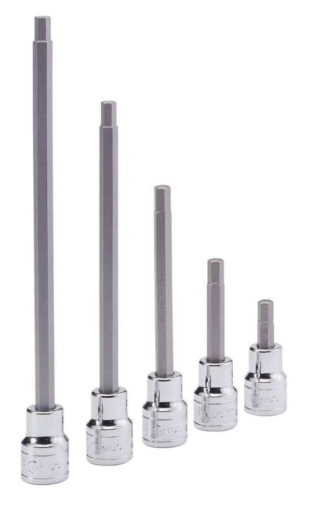 Genius Tools 1/2" Dr. 17mm Hex Bit Socket, 190mmL - 447+2757