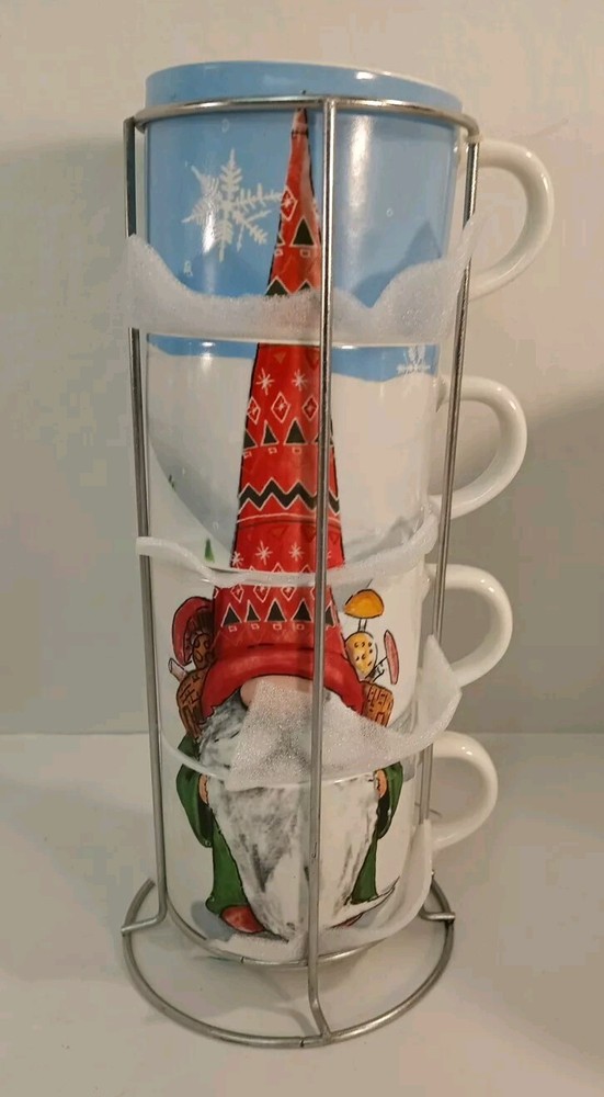 Christmas Gnome For The Holidays Stackable Mug Ceramic Winter Prima Designs