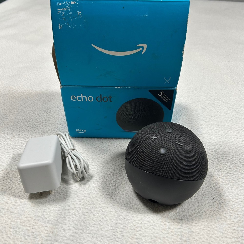 Amazon Echo Dot 5th Gen Smart Speaker Charcoal Black Alexa Voice Control Tested