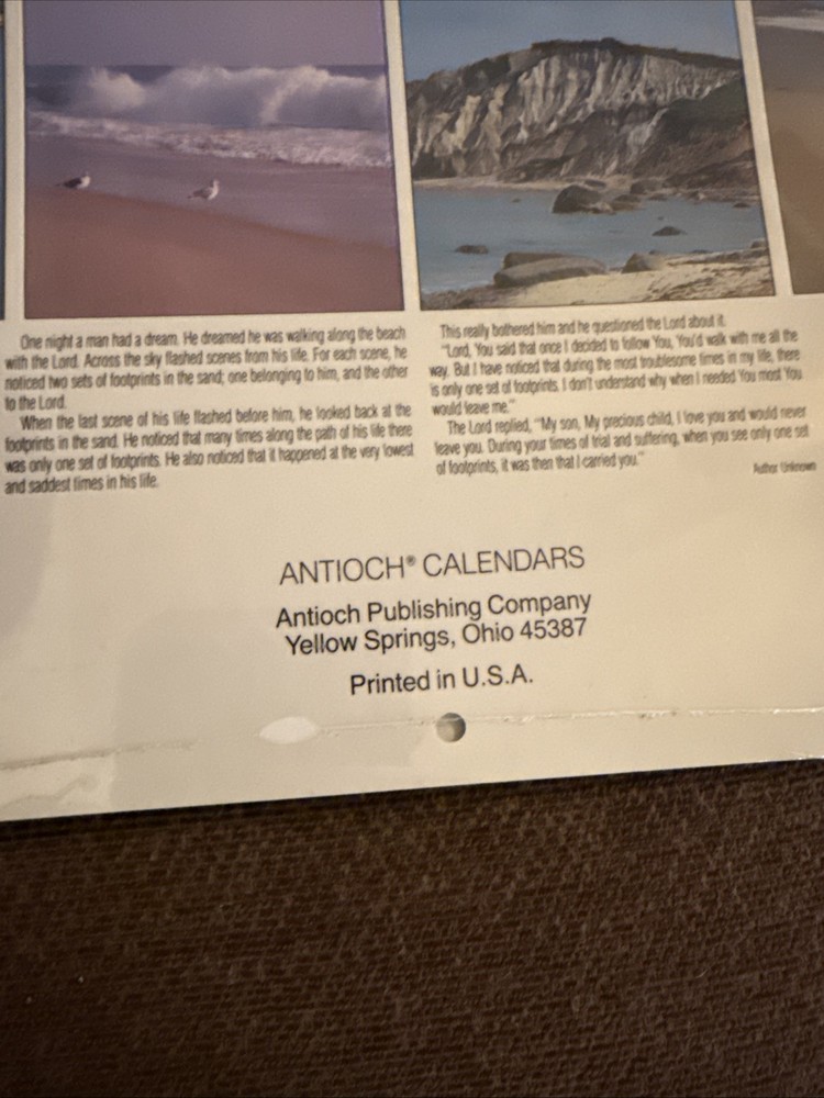 1989 Calender Footprints