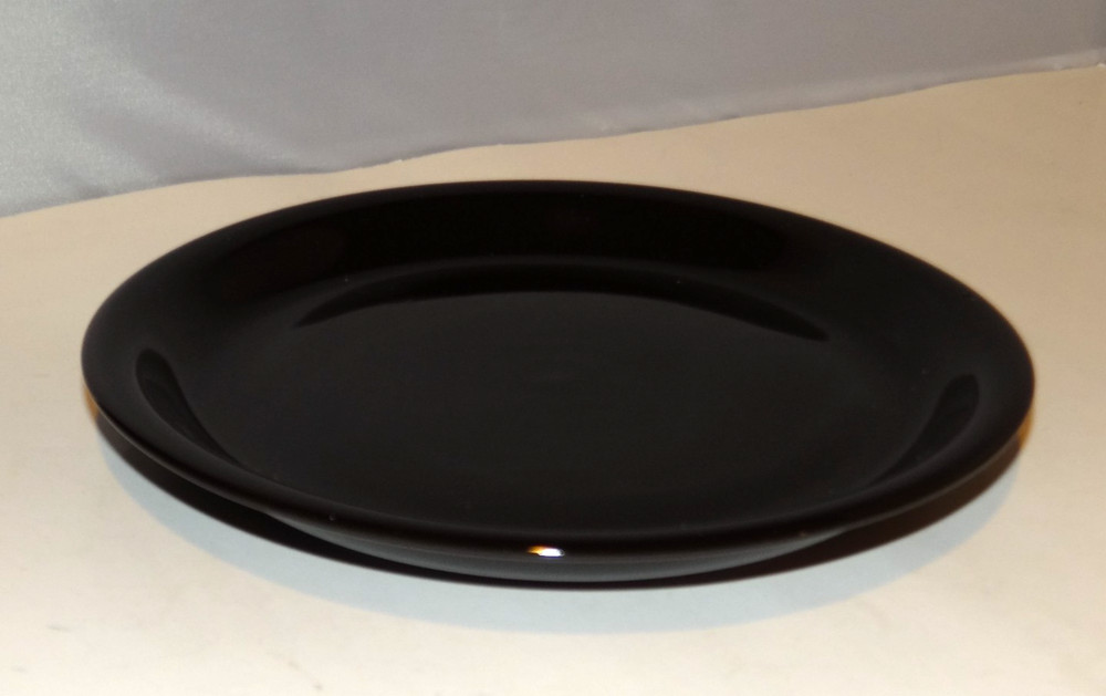 Mainstays HOME STACKABLES Classic Black Salad Dessert Snack Plate 8" Ceramic