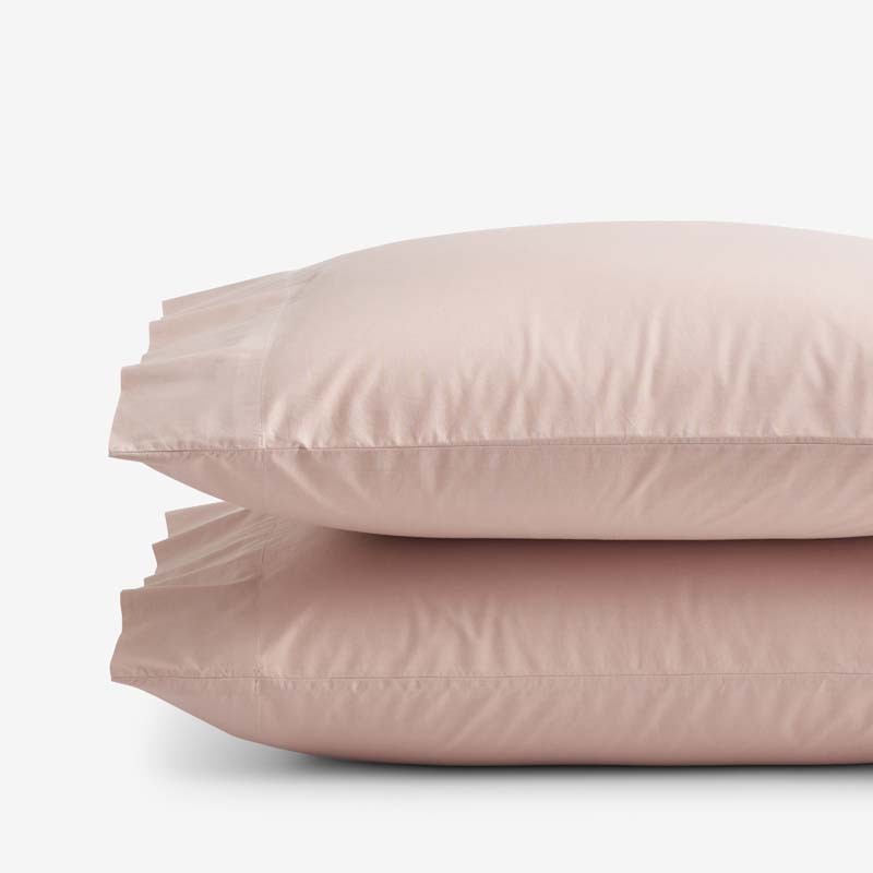 Solid Garment Washed Cotton Percale Pillowcase Set-TheCompanyStore|61240