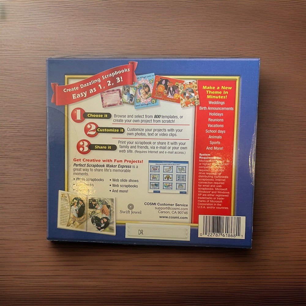 Cosmi Perfect Scrapbook Maker Express PC 2004 Brand New