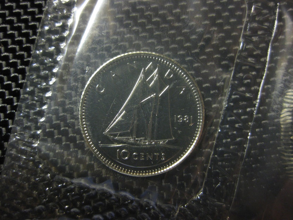 1981 Canadian Prooflike Dime ($0.10)