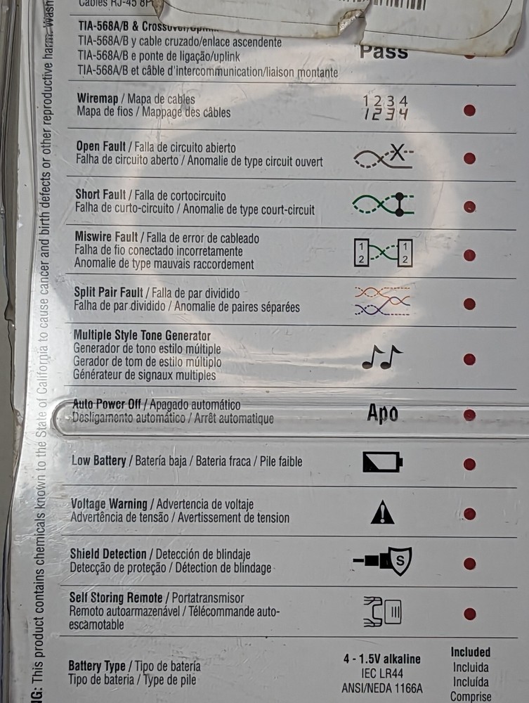 Klein Tools LAN Scout Jr Tester (OPEN BOX CONDITION)