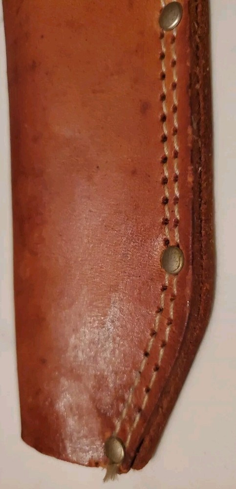 Vintage Leather Tool Pouch Sheath Open Bottom Utility Holder