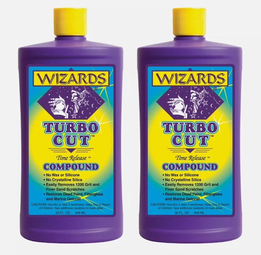 Wizards 11044 Turbo Cut Time Release Compound 32 oz. each (2 Pack)