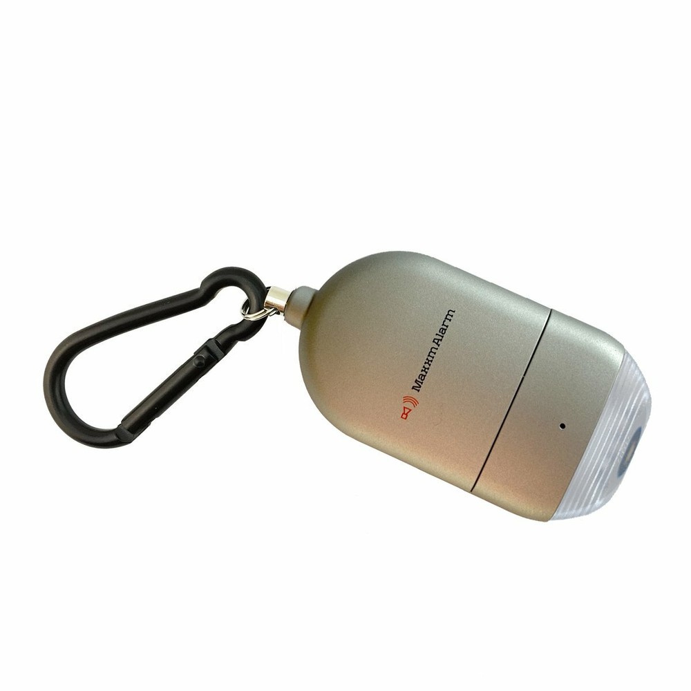 MaxxmAlarm Personal Alarm + LED Light in Gray
