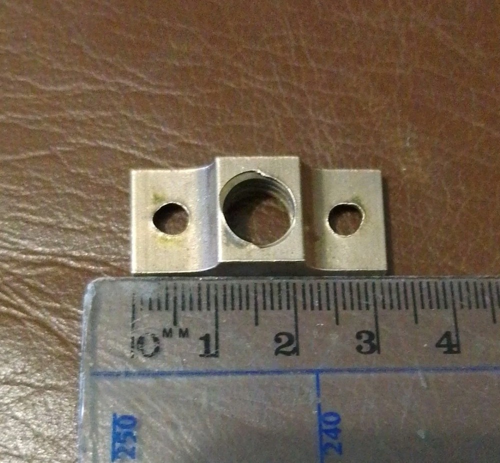 Small Vintage Solid Brass Rectangle Fanlight Security Catch for Butterfly Screw