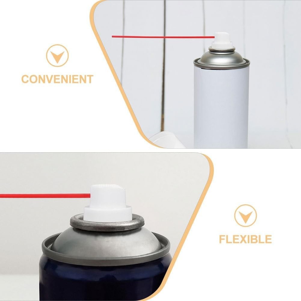 Angoily 6 Sets Spray Can Straws Replacement Extension 2.20X2.20X1.60CM, Multi