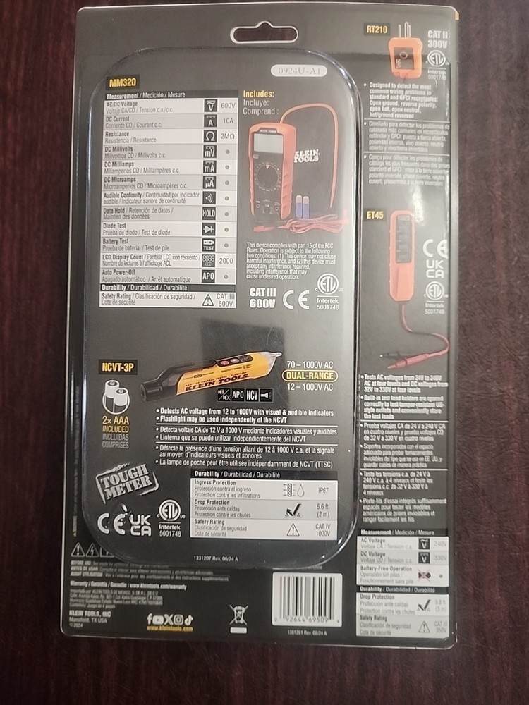 Klein Tools MM320VP Multimeter Electrical Test Kit