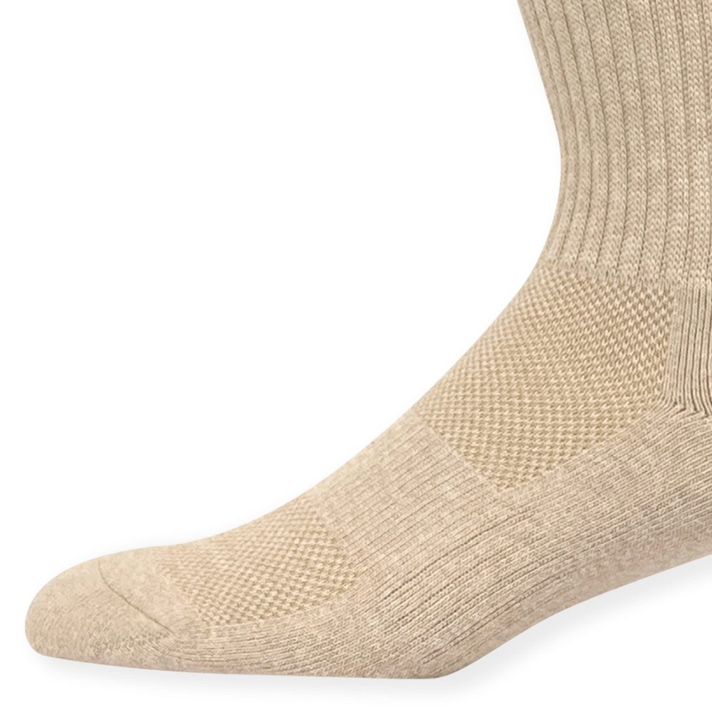 HaloYIYI Men's Moisture Control Cushioned Crew Socks with Arch Compression fo...