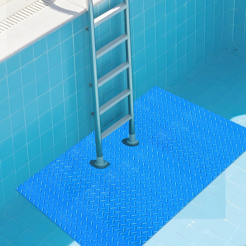 24"x36" Pool Ladder Mat Protective Non-Slip Pool Step Pad with Texture，Protec...
