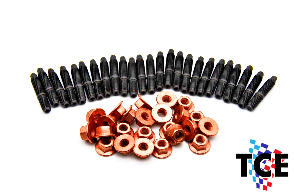 BMW M52 S52 Exhaust Manifold Hardware Stud Kit Copper Nut E-Torx Head (24x)