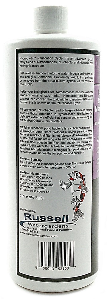 Nitrifying Pond Bacteria Bio Filter Starter Liquid Nitrification Cycle