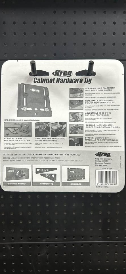 Kreg Tool Company Khi-pull Cabinet Hardware Jig