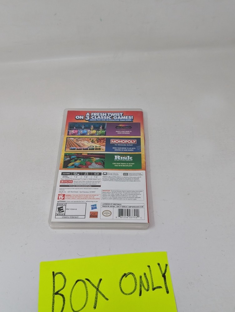 Monopoly Hasbro Game Night Nintendo Switch Case Only
